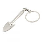 Metal Shovel Shape Pendant Bag Decor Keyring Keychain Silver Tone