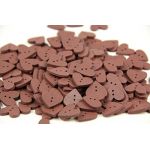 Pack of 40pcs Heart Shaped Painted 2 Hole Coffee Wooden Buttons(20MM) package for Sewing Scrapbooking.