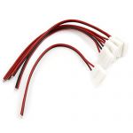  5 x 10mm 5050 LED Light Strip to Wire Connector PCB Adapter 2Pin White