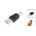 USB A Male to USB B Male Printer Adapter Connector Black Silver Tone